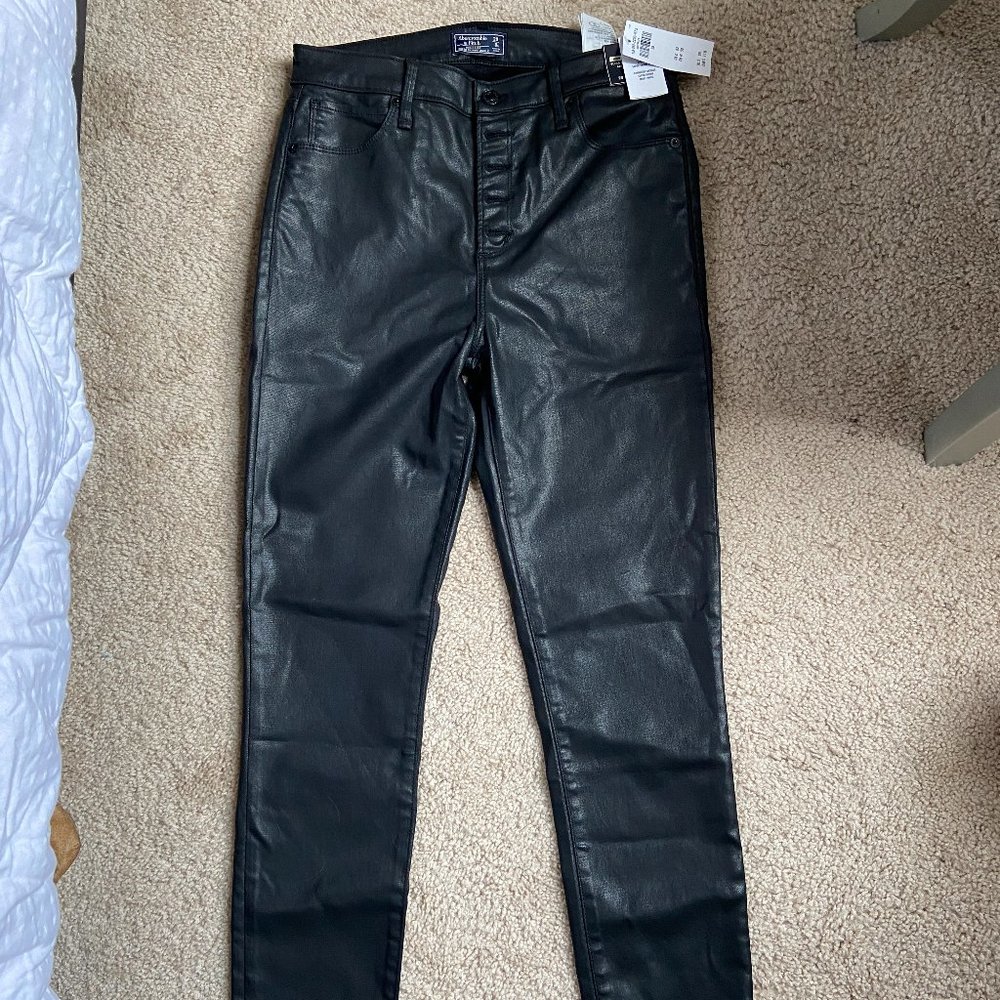 NWT Skinny Black Faux Leather Pants